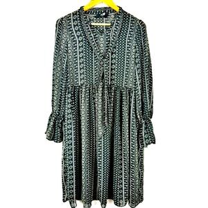 Beautiful long sleeves chif dress